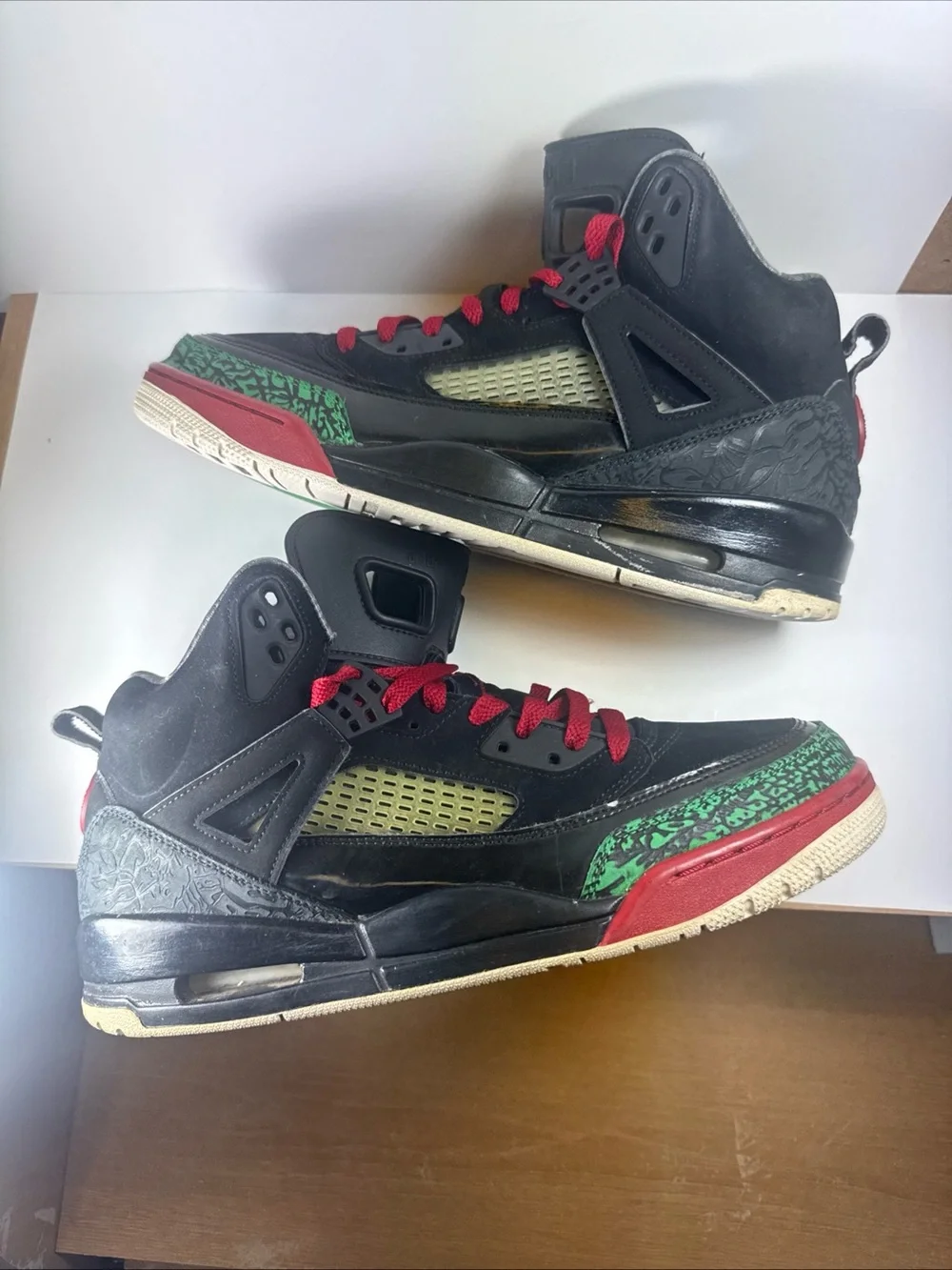 Air Jordan Spizike OG Men’s Size 11 Black Red Green High Top Athletic Sneakers